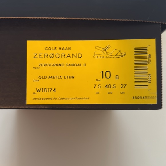 Cole Haan Gold Sandals with Crisscross Straps and Cushioned Footbed - Picture 8 of 8